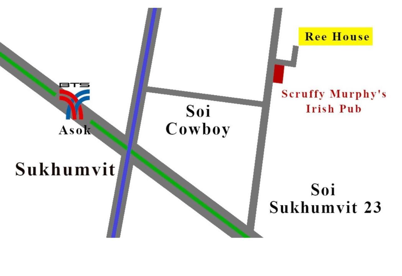 Ree House@Soi Cowboy-Asoke Bts-Mrt Hotell Bangkok Exteriör bild
